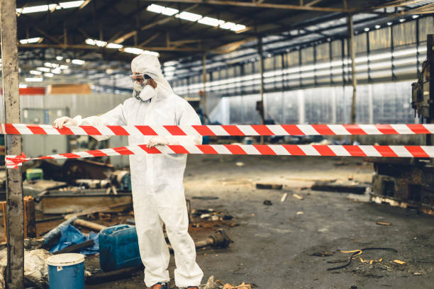 Professional Biohazard technician working in Labadie, MO